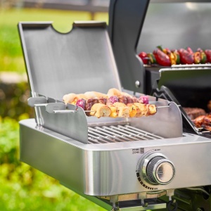 Protectie vant ROSLE VIDERO din inox, suport pentru 4 gratare, argintie - Img 3