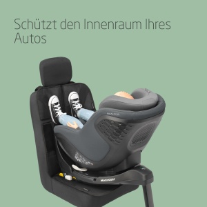 Protectii pentru scaunele spate Maxi-Cosi, accesorii pentru scaunele auto cu fata la directia de mers si spate, protejeaza tapiteria din piele si tesatura, antiderapant, instalare rapida, dimensiuni mari, compatibil ISOFIX, negru - Img 2