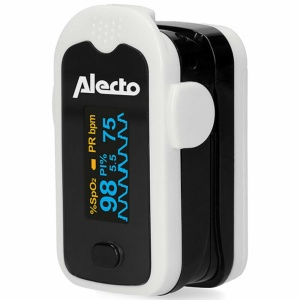 Pulsoximetru Alecto ACS-31 - Masurare puls si oxigen in sange, negrualb - Img 2