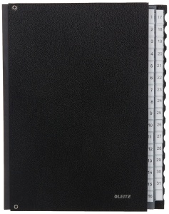 Pultordner Leitz 59310095, 32 Faecher, PP, negru