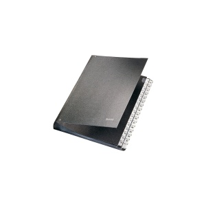 Pultordner Leitz A4, 31 Fisier, Culoare Neagra, 6 Fereastre