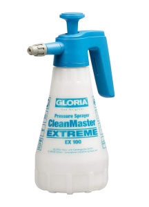 Pulverizator sub presiune GLORIA CleanMaster EXTREME EX 100 Pulverizator sub presiune de 1 L ideal pentru curatatorii de frane si jante pH 5 pana la 1