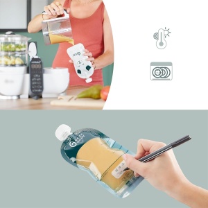 Pungi reutilizabile Babymoov ISY, 150ml, set 20 buc, din plastic reciclat - Img 4