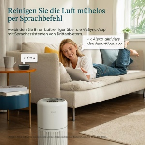 Purificator de aer LEVOIT Core 300S, HEPA, 240 mh, control vocal - Img 6