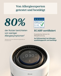 Purificator de aer Levoit Eleva 300X, capacitate 56 m, filtru HEPA, tehnologie DuoShield - Img 6