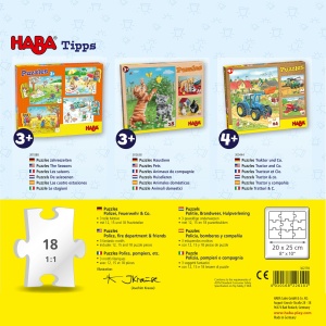Puzzle HABA Set 3 Piese pentru Copii cu 12, 15 si 18 Piese - Tematica Politie si Pompieri - Img 7