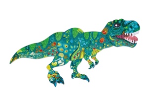 Puzzle Hape Schimmerpuzzle Dinosaurier 200 piese, din carton, pentru copii de 3 ani - Img 3