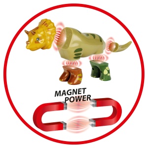 Puzzle Magnet Dinosauri Theo Klein cu 4 Figurine pentru Copii de la 1 An - Img 3
