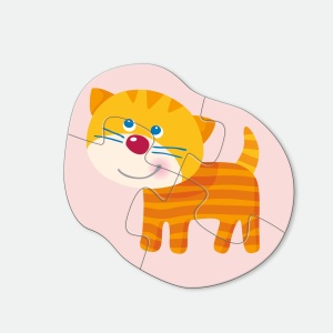 Puzzle-uri HABA 4 - Set cu 4 piese pentru copii de la 2 ani, animale simpatice - Img 6