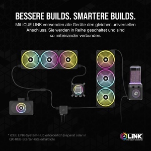 Racitor CPU CORSAIR iCUE LINK XC7 RGB Elite, Stealth-Grau, 24 LED-uri RGB - Img 3