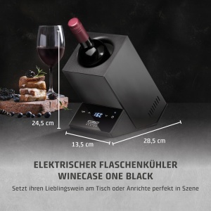 Racitor de vin CASO WineCase One Negru - Temperatura 5-18C, Design elegant, Capacitate pentru sticle cu 9 cm - Img 2