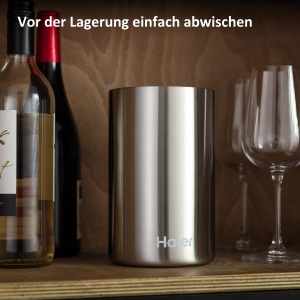 Racitor de vin Haier HAWTB01 din inox, dublu perete, 12.6 x 12.6 x 20.2 cm - Img 7