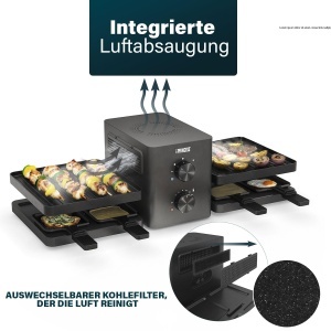 Raclette cu sistem de filtrare a aerului Princess Raclette Purify, 8 persoane, 1500W - Img 4