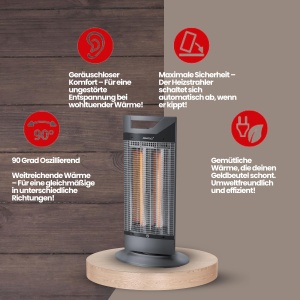 Radiator cu infrarosu Steba CH 1 ECO, eficient energetic, durabilitate 6000 ore - Img 4