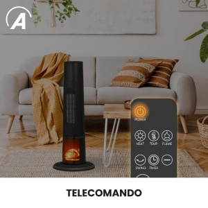 Radiator electric Ardes AR4P22FP, 2000W, cu efect de flacara si telecomanda - Img 3