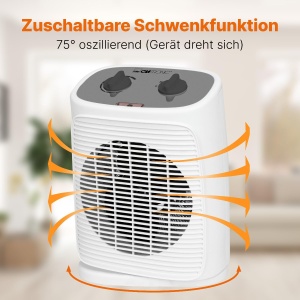 Radiator electric Clatronic HL 3800, 2000W, oscilant, cu ventilator - Img 3