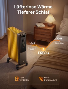 Radiator electric Dreo cu ulei, 2000W, 9 ripeni, termostat ajustabil - Img 7