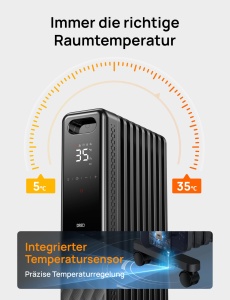 Radiator electric Dreo OH310 2000W 9 elemente telecomanda termostat reglabil - Img 6
