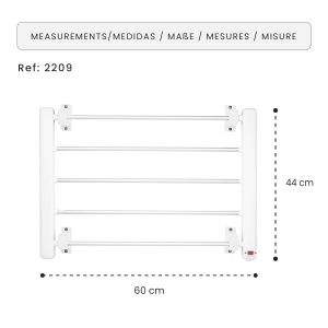 Radiator electric pentru prosoape Jocca 65W montaj pe perete alb - Img 2