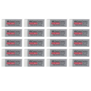 Radiera Faber-Castell Dust-Free, 20 bucati, pentru birou si scoala