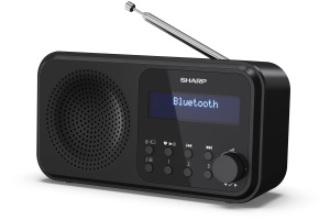 Radio digital portabil SHARP DR-P420 (DAB/DAB+/FM cu RDS, USB, Bluetooth 5.0, functii de ceas cu alarma jack de 3,5 mm), negru