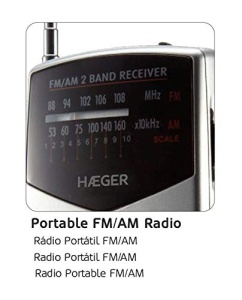 Radio portabil HAEGER cu antena telescopica de 29 cm, LED, intrare pentru casti - Img 4