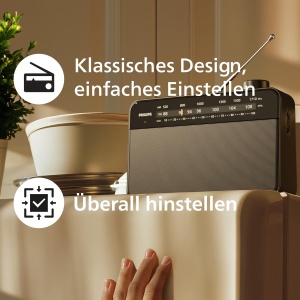 Radio portabil Philips TAR2509 FMMW Design clasic Sunet clar - Img 4