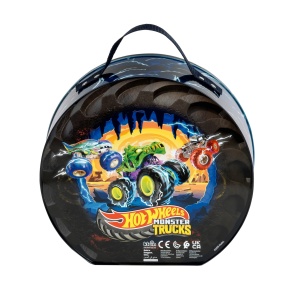 Radkoffer pentru masini Hot Wheels Monster Trucks - Capacitate 7 masini, design atractiv - Img 4