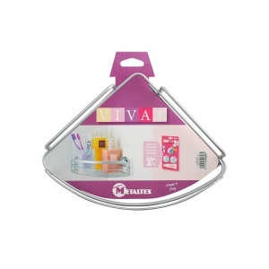 Raft pentru baie Metaltex Viva, 20x20x6 cm, rezistent la rugina, cu garantie 5 ani - Img 4