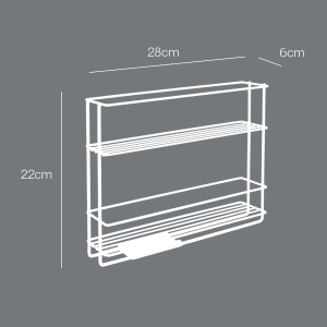 Raft pentru condimente Metaltex 364650000, extensibil, metal, argintiu, 6x28x22cm - Img 4
