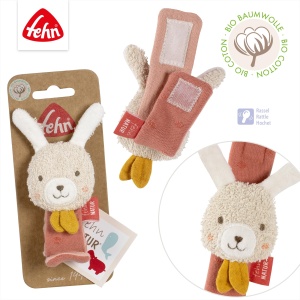 Rasdelarmband Fehn Natur Hase 048377 Materiale Bio Rassel pentru Bebelusi - Img 5