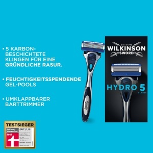 Rasiera pentru barbati Wilkinson Sword Hydro 5 cu 13 lame si gel hidratant - Img 2