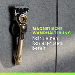 Rasierer cu curatare GilletteLabs Champion Gold Edition, cu 5 lame, cu suport si etui de calatorie - Img 4