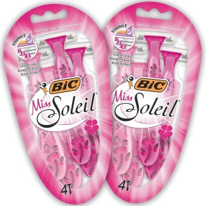Rasierer pentru femei BIC Miss Soleil, set 8 bucati, 3 lame, culoare roz - Img 1