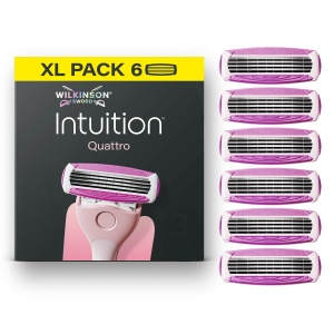 Rasierer pentru femei Wilkinson Sword Intuition Quattro, 6 lame, design ergonomic