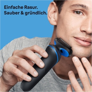 Rasitor Electric Braun Series 5, Model 51-B1000s, 3 Lame, Waterproof, Albastru - Img 2