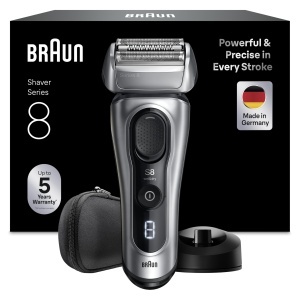 Rasitor Electric Braun Series 8, 8617s, Argintiu, 60 min autonomie