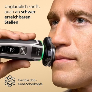 Rasitor electric Philips i9000 Prestige, gri-silber, cu trimmer integrat si statie de curatare - Img 4