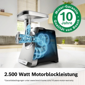 Rasnita electrica Bosch MultiPower MFWS840M, inox, 2500W, capacitate 4.5 kgmin - Img 4