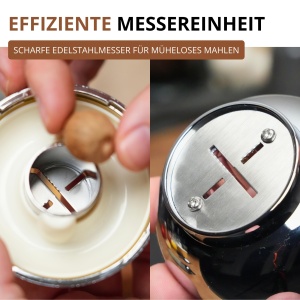 Rasnita pentru nucsoara Westmark 69572260 ArgintiuTransparent Mecanism din inox - Img 5