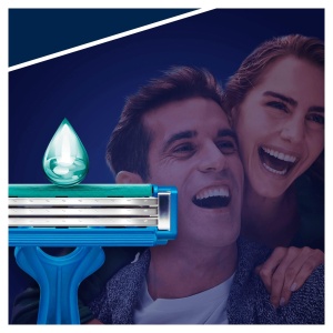 Rasoi de unica folosinta Gillette Blue 3 Simple pentru barbati, 8 bucati, cu 3 lame - Img 3