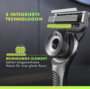Rasoir Barbati Gillette Labs cu Reinigare Integrata, 5 Lame, Metalic, Gri - Img 3