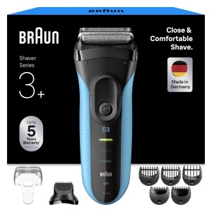 Rasoir electric Braun Series 3, model 3010BT, 2 folii de ras, albastru