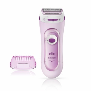 Rasoir electric Braun Silk-epil 5100, roz, cu trimmer pentru zone sensibile