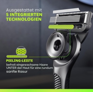 Rasoir pentru barbati Gillette Labs cu tehnologie de peeling, 1 maner si 1 lama de schimb - Img 4