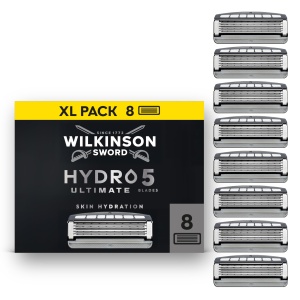 Rasoir pentru barbati Wilkinson Sword Hydro 5 Ultimate, 5 lame, gel hidratant, 8 lame de schimb