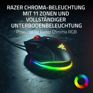 Razer Basilisk V3 35K - Mouse de gaming ergonomic cu fir complet personalizabil - Senzor Focus Pro 35K (rotita de inclinare HyperScroll, iluminare cu 11 zone, comutatoare optice pentru mouse Gen-3) Negru - Img 5