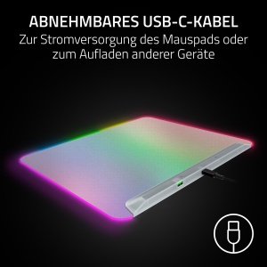 Razer Firefly V2 Pro Phantom White Gaming Mousepad RGB USB Hub