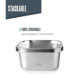 Recipient alimentare Lacor 64614, inox 1810, 1500 ml, 100 etans - Img 5