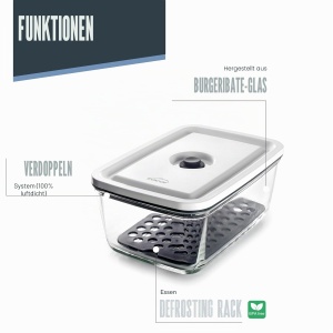 Recipient alimentare Lacor 69689, 1,5 litri, din sticla borosilicata, cu capac etans - Img 3